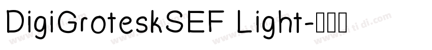 DigiGroteskSEF Light字体转换